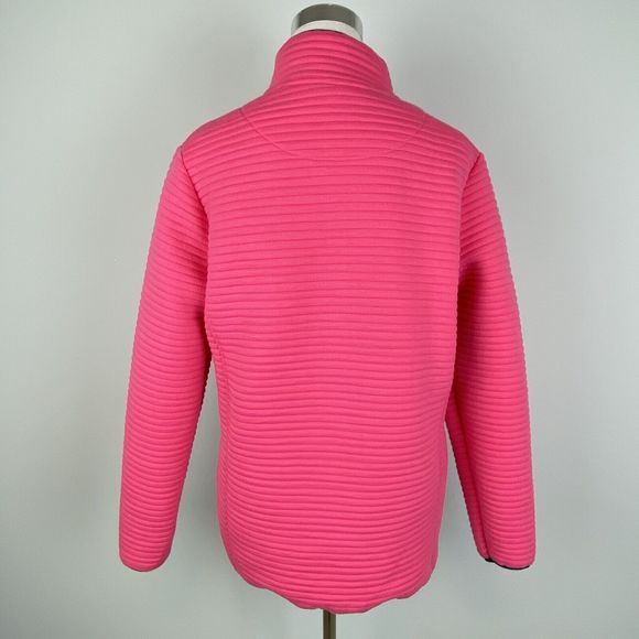 Simply Southern Quilted Pullover Sweatshirt Womens Medium Pink Blue Top Preppy - Picture 3 of 10